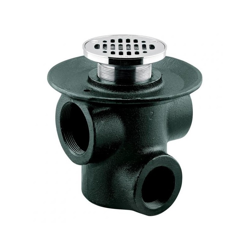 COLADERA DE PISO 3 BOCAS CON REJILLA REDONA        261-25