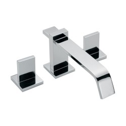 MEZCLADORA PARA LAVABO 12" VERTIKA DESAGUE AUTOMATICO SATIN 261-M1000S