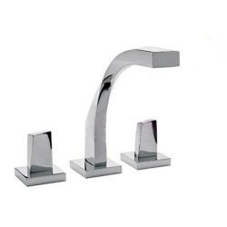 MEZCLADORA PARA LAVABO 12" SPIRA DE PUSH SATIN   261-M1003S