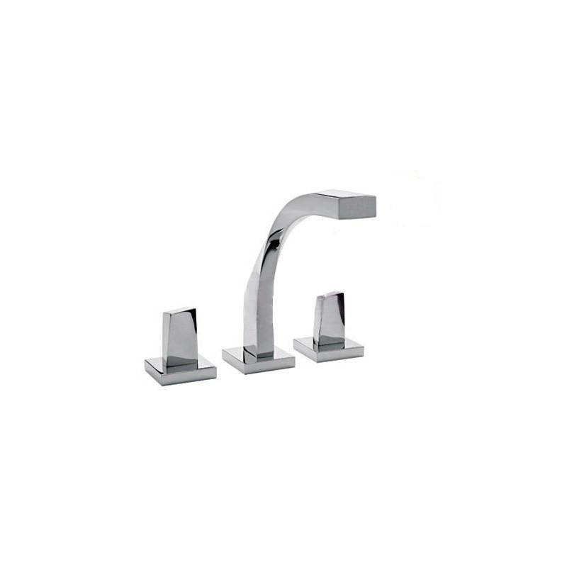 MEZCLADORA PARA LAVABO 12" SPIRA DE PUSH SATIN   261-M1003S