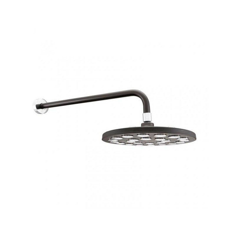 REGADERA PLATO ANCHO 10" BRAZO Y CHAPETON EBANO/CROMO 261-H3007TR035EB