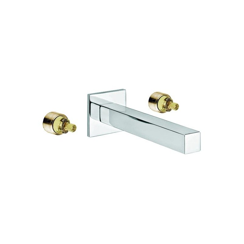 ENSAMBLE PARA MEZCLADORA DE LAVABO 8" PARED KUBICA SATIN CON CONTRA SIN REBOSADERO 261-E3004S