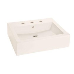 LAVABO DE SOBREPONER FUTURA3 5746 3T MARFIL CON REBOSADERO 261C-LVFUTURA3M