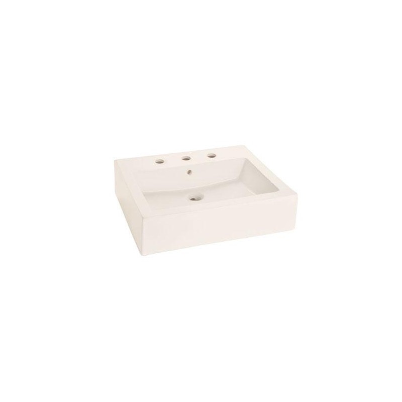LAVABO DE SOBREPONER FUTURA3 5746 3T MARFIL CON REBOSADERO 261C-LVFUTURA3M