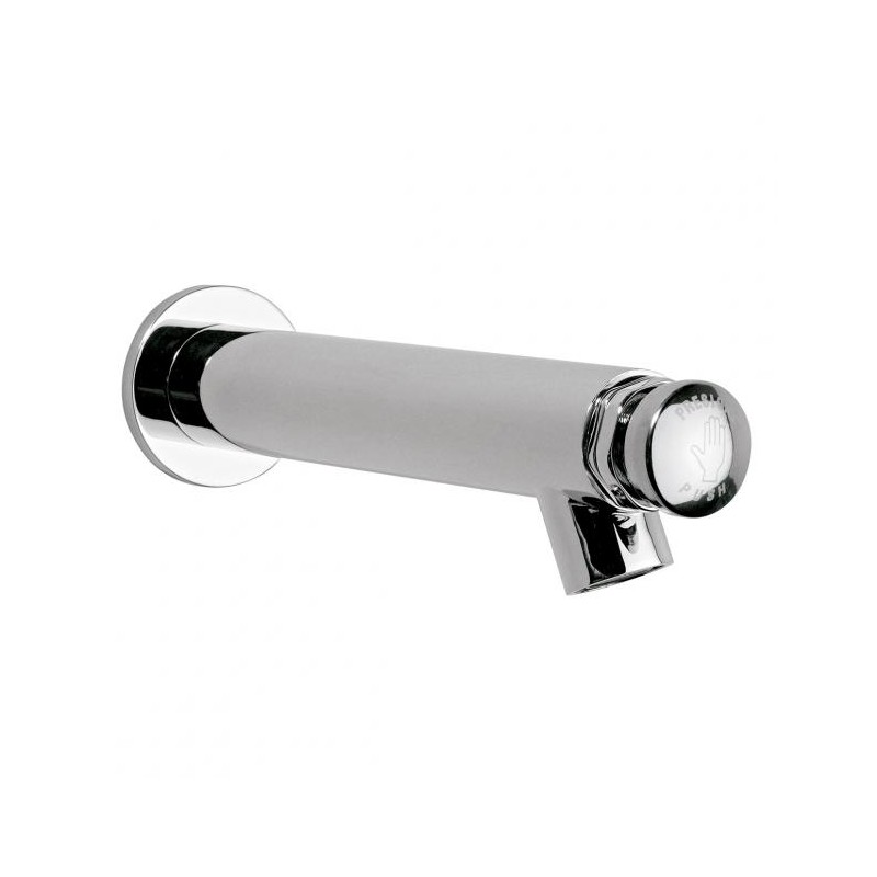 LLAVE DE LAVABO ECONOMIZADORA A PARED CIERRE AUTOMATICO 1.9 LT/MIN CROMO TV12119 261-TV12119
