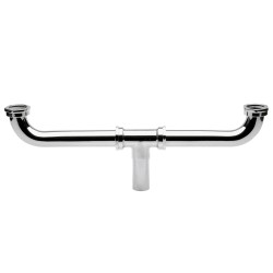 CONEXION CESPOL DOBLE FREGADERO NIQUEL  TV031 261-TV031