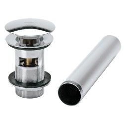 CONTRA PARA LAVABO DESAGUE TIPO PUSH CON REBOSADERO CROMO TH064 261-TH064