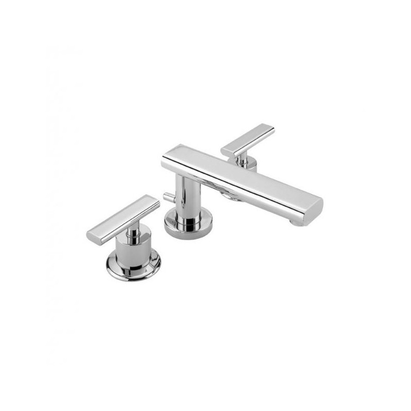 MEZCLADORA PARA LAVABO TALADROS SEPARADOS CON CONTRA PUSH PREMIER CROMO HELVEX 261-MEP2115