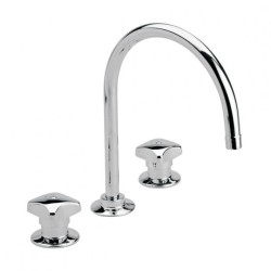 MEZCLADORA PARA FREGADERO TUBULAR CON MANERAL CROMO HELVEX ME302 261-ME302