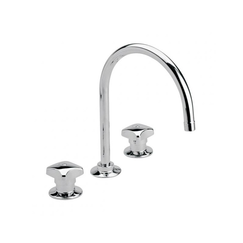 MEZCLADORA PARA FREGADERO TUBULAR CON MANERAL CROMO HELVEX ME302 261-ME302