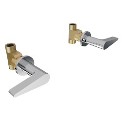 MEZCLADORA PARA REGADERA O TINA ENSAMBLE INDIVIDUAL CLASICA CROMO SOLDABLE HELVEX MR1005 261-MR1005