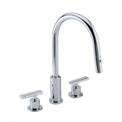 MEZCLADORA PARA FREGADERO RETRACTIL MAGNETICO 2 CHORROS PREMIER CROMO ME303 261-ME303