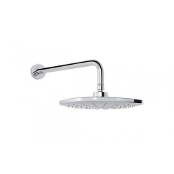 REGADERA PLATO ANCHO CUADRADA 10" BRAZO Y CHAPETON 3 CHORROS CROMO BLANCO HELVEX H3303CB 261-H3303CB