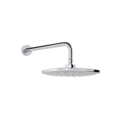 REGADERA PLATO ANCHO CUADRADA 10" BRAZO Y CHAPETON 3 CHORROS CROMO BLANCO HELVEX H3303CB 261-H3303CB