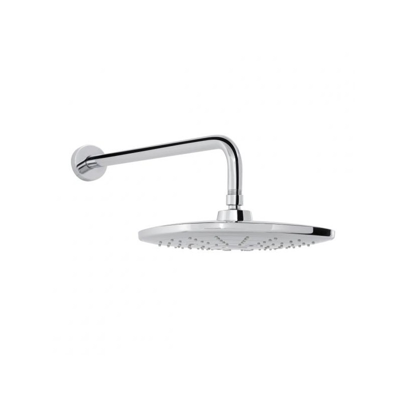 REGADERA PLATO ANCHO CUADRADA 10" BRAZO Y CHAPETON 3 CHORROS CROMO HELVEX H3303 261-H3303