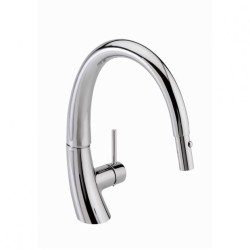 MONOMANDO PARA FREGADERO CURVO RETRACTIL MAGNETICO 2 TIPOS DE CHORRO CROMO E307 261-E307