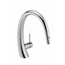 MONOMANDO PARA FREGADERO CURVO RETRACTIL MAGNETICO 2 TIPOS DE CHORRO CROMO E307 261-E307