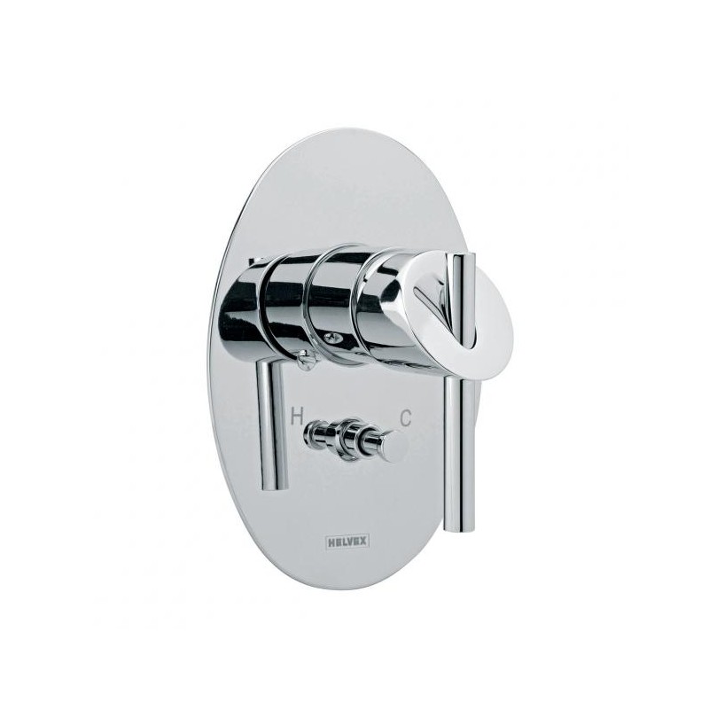 MONOMANDO PARA REGADERA O TINA NUVA CON DESVIADOR CROMO HELVEX  E47 261-E47