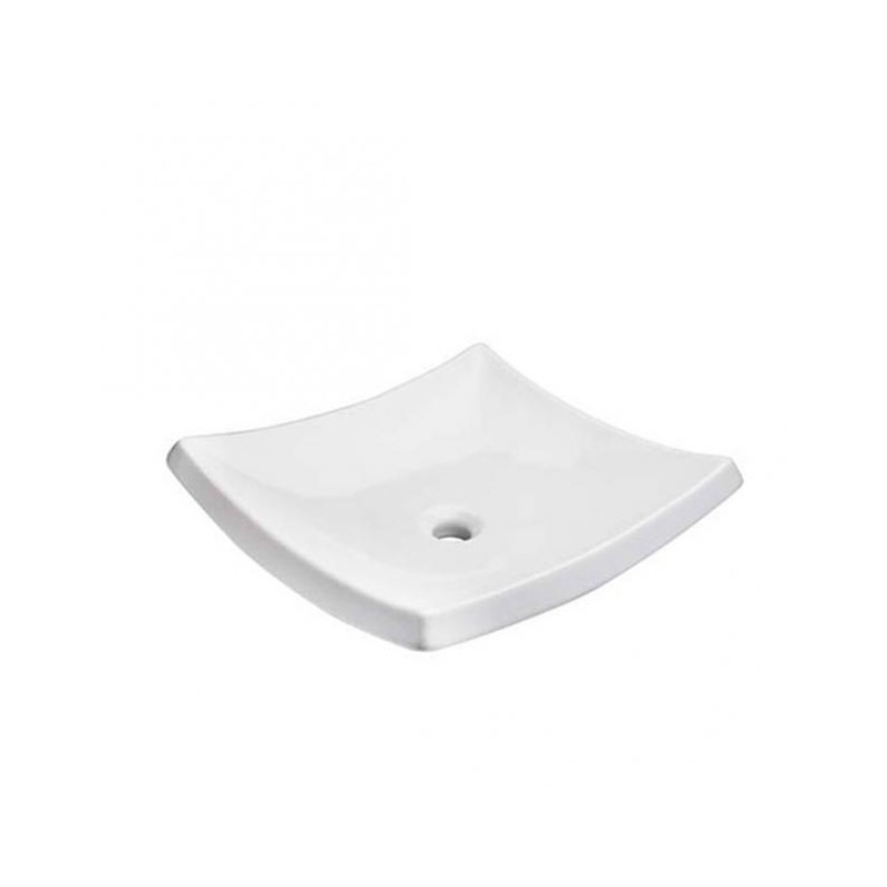 LAVABO HELVEX DE SOBREPONER TRAZZO 49*43 SIN REBOSADERO BLANCO LV5 261C-LVTRAZZO
