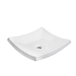 LAVABO HELVEX DE SOBREPONER TRAZZO 49*43 SIN REBOSADERO BLANCO LV5 261C-LVTRAZZO