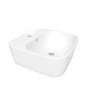 LAVABO HELVEX DE SOBREPONER SANTORINI1 40*40 1 TALADRO BLANCO CON REBOSADERO 261C-LVSANTO1