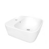 LAVABO HELVEX DE SOBREPONER SANTORINI1 40*40 1 TALADRO BLANCO CON REBOSADERO 261C-LVSANTO1