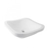 LAVABO HELVEX DE SOBREPONER STALA 46*46 SIN REBOSADERO BLANCO 261C-LVSTALA