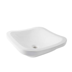 LAVABO HELVEX DE SOBREPONER STALA 46*46 SIN REBOSADERO BLANCO 261C-LVSTALA