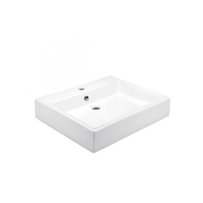 LAVABO HELVEX DE SOBREPONER LUCERNA1 55*45 1 TALADRO BLANCO CON REBOSADERO LV21P 261C-LVLUCER1
