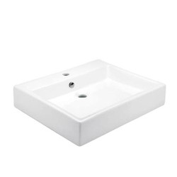 LAVABO HELVEX DE SOBREPONER LUCERNA1 55*45 1 TALADRO BLANCO CON REBOSADERO LV21P 261C-LVLUCER1