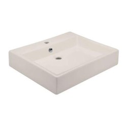 LAVABO HELVEX DE SOBREPONER LUCERNA1 55*45 1 TALADRO MARFIL CON REBOSADERO LV21PM 261C-LVLUCER1M