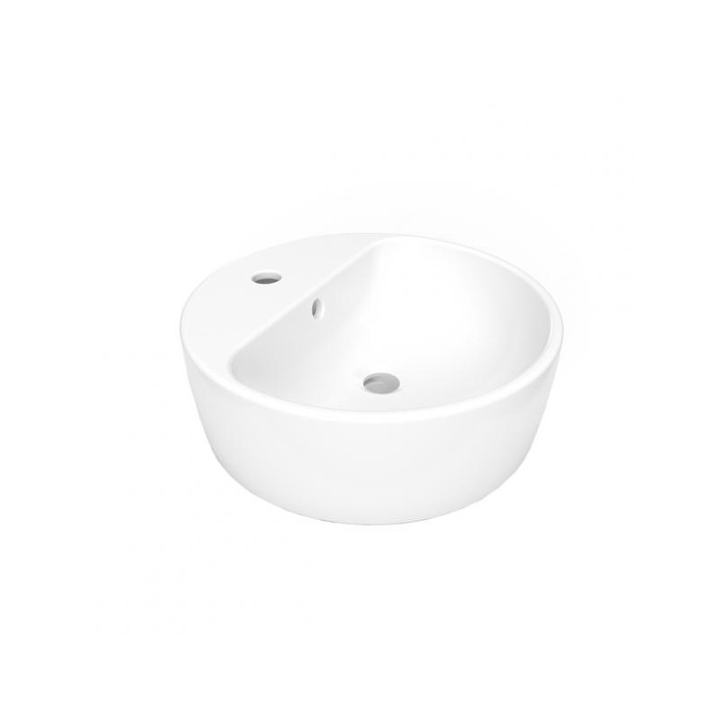 LAVABO HELVEX DE SOBRE PONER MOREA1 CON REBOSADERO 1 TALADRO BLANCO 261C-LVMOREA1