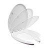 ASIENTO PARA WC ALARGADO CON TAPA ENVOLVENTE CIERRE LENTO BLANCO 261C-AT4