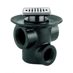 COLADERA PISO 3 BOCAS REJILLA CUADRADA HELVEX 25CH 261-25CH