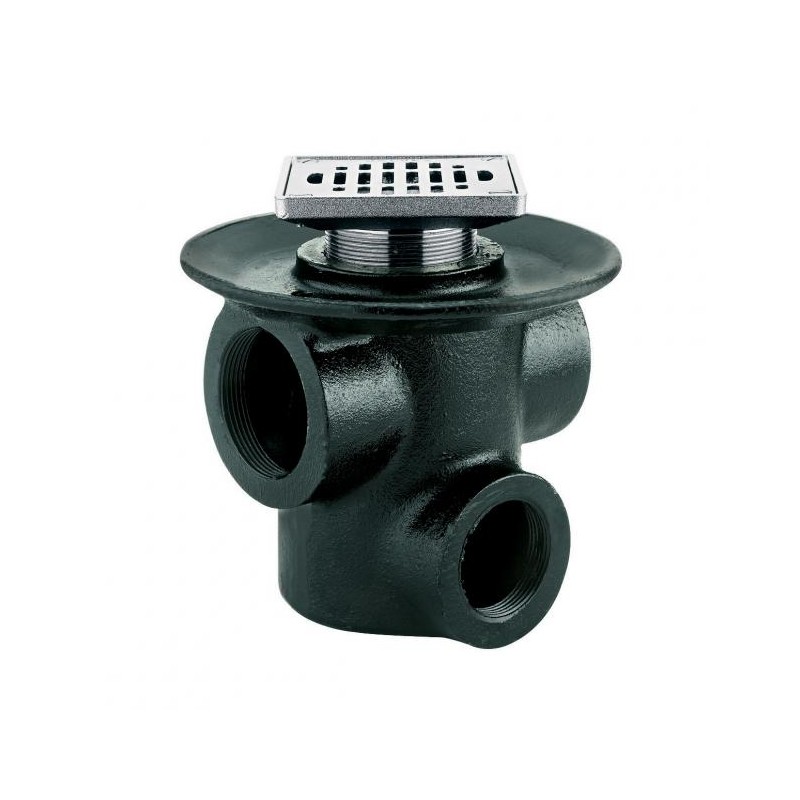 COLADERA PISO 3 BOCAS REJILLA CUADRADA HELVEX 25CH 261-25CH