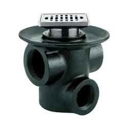 COLADERA PISO 3 BOCAS REJILLA CUADRADA HELVEX 25CH 261-25CH