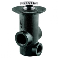 COLADERA PARA PISO 25 CM 3 BOCAS REJILLA REDONDA 28 261-28