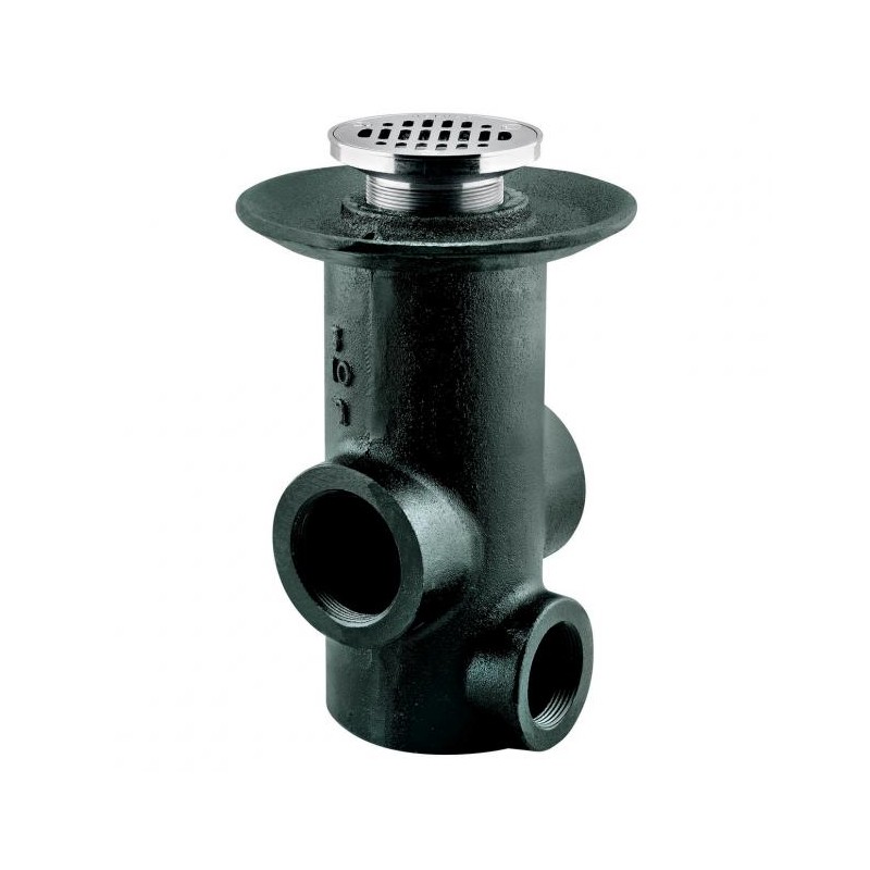 COLADERA PARA PISO 25 CM 3 BOCAS REJILLA REDONDA 28 261-28