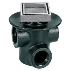 COLADERA PISO 3 BOCAS PARA INSERTO CERAMICO CUADRADA HELVEX 25CHLI 261-25CHLI