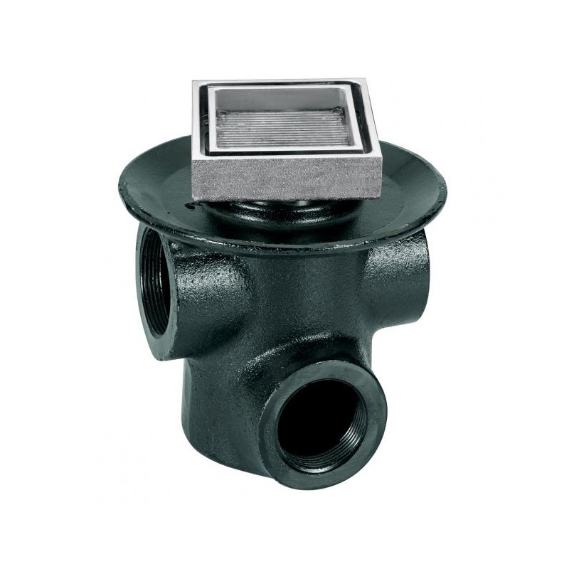 COLADERA PISO 3 BOCAS PARA INSERTO CERAMICO CUADRADA HELVEX 25CHLI 261-25CHLI