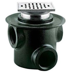 COLADERA PARA BANO 3 BOCAS REJILLA CUADRADA  HELVEX 261-134235CH