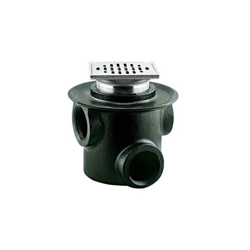 COLADERA PARA BANO 3 BOCAS REJILLA CUADRADA  HELVEX 261-134235CH