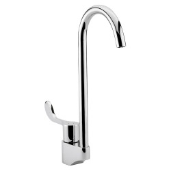 LLAVE DE HOSPITAL CUELLO GANSO GIRATORIO MANIJA CORTA CROMO VCG2 261-VCG2