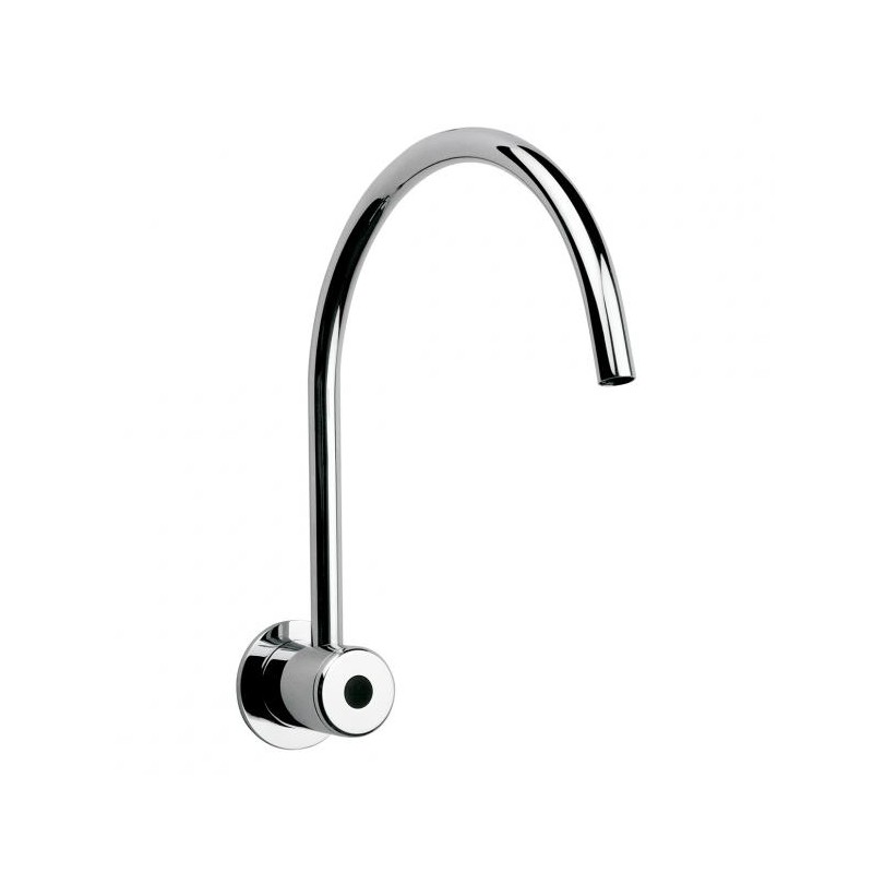LLAVE DE LAVABO ELECTRONICA SENSOR DE BATERIAS A PARED CUELLO GIRATORIO CROMO TV201 261-TV201
