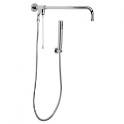 REGADERA MANUAL BRAZO LARGO CHAPETON REDOND0 CROMO   RM14 261-RM14