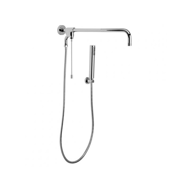 REGADERA MANUAL BRAZO LARGO CHAPETON REDOND0 CROMO   RM14 261-RM14