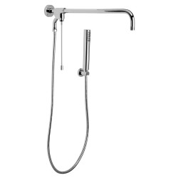 REGADERA MANUAL BRAZO LARGO CHAPETON REDOND0 CROMO   RM14 261-RM14